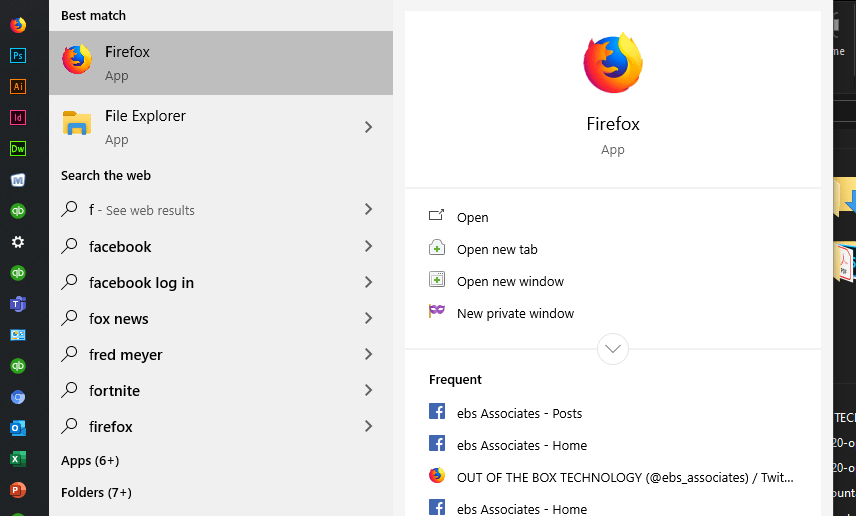 one of the older ways to look up your QuickBooks Desktop company files was using Windows File Explorer - specifying *.QBW when running a file search. Here, File Explorer can be pulled up by using your start menu. Bring up the start menu, and start typing "file.." 