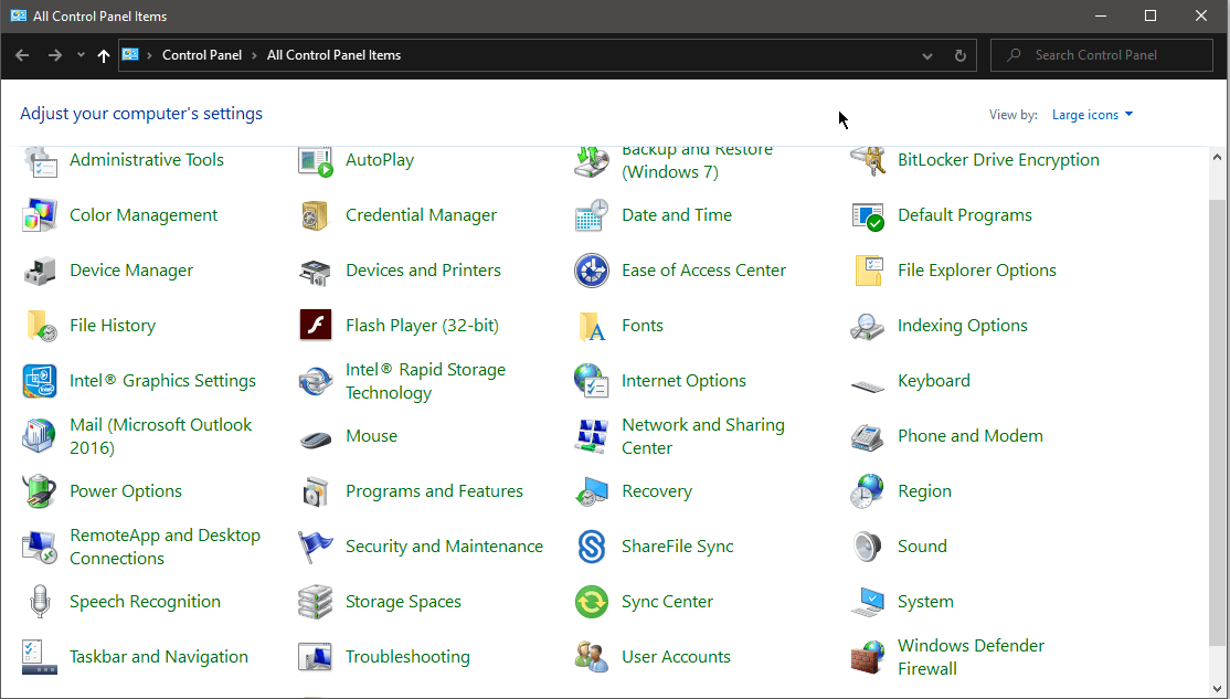 This arrangement of control panel is closer to the traditional layout found in older versions of Windows and is the easiest way to get to the Ease of Access Center.  The on-screen keyboard rests within Ease of Access Center – if going through this route. Just click on it, then click on the option “Start On-Screen Keyboard“.