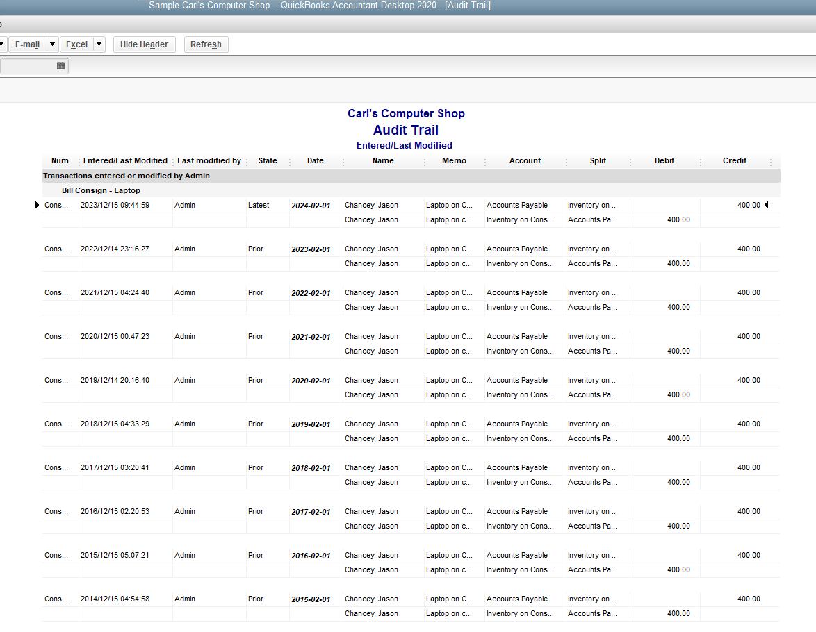 QuickBook Desktop features reports for any forensic work needed for your financial data. Here, users can use the audit trail found in accountant and taxes in reports of QuickBooks desktop. You can see what actons were done, and by whom.