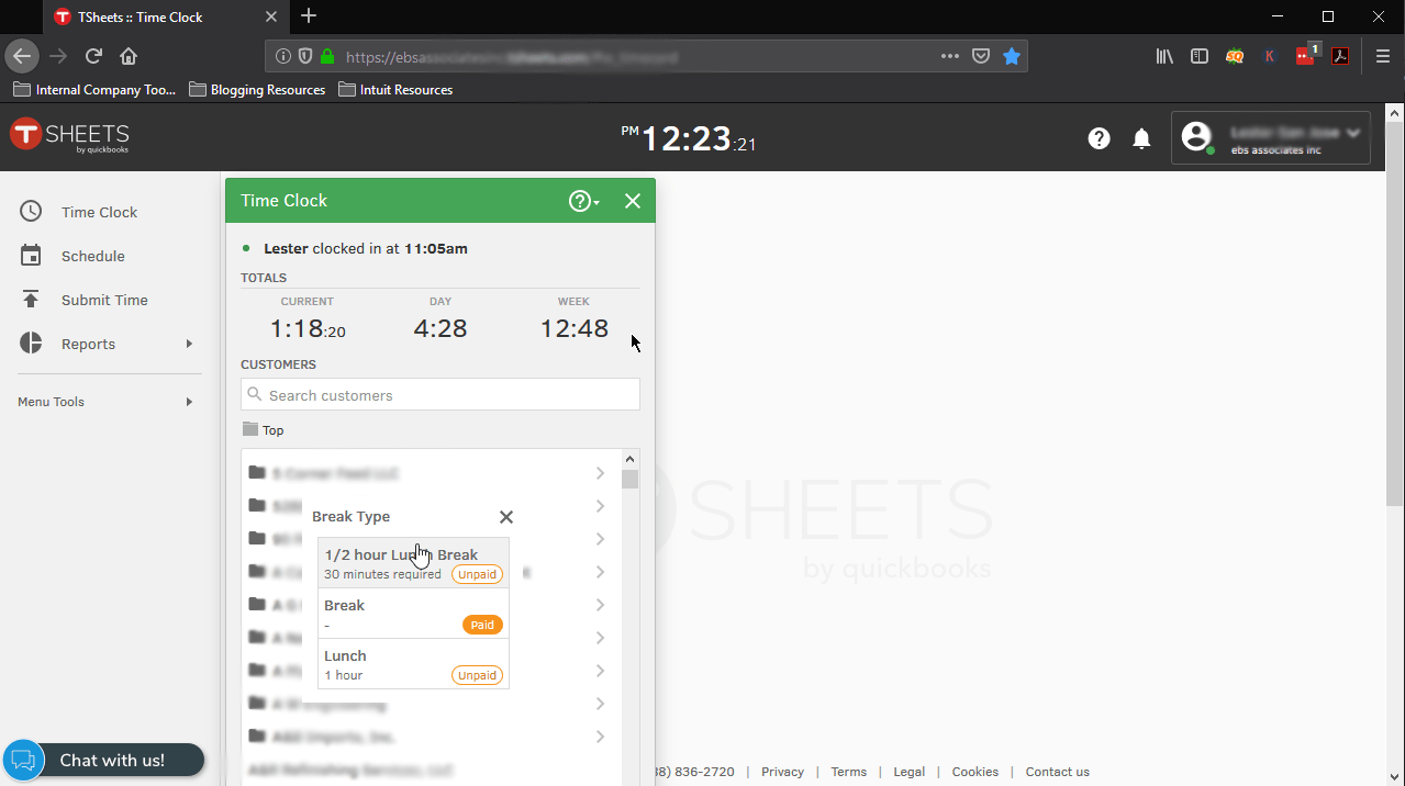 TSheets by QuickBooks enables you to more easily and accurately track employee time. Depending on how you get set up, you will be able to conveniently track billable time or non-billable time; classes; service items for the type of work being done, and where; payroll-related items - base wage/salary; holiday; employee breaks/lunches; employee work notes; etc. Is been especially helpful for us. Many of us also take advantage of the mobile app available to monitor time spent on jobs, breaks/lunches and transition among states in a timely manner - tracking things by the minute.